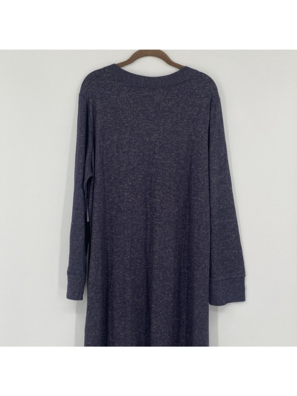 SOMA Size XL Gray CozyLuxe Long Sleeve Long Sleepshirt Rib - Picture 13 of 14